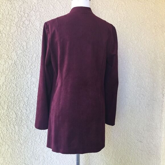 Chico's´Faux Suede Deep Merlot Drape Jackect  0 - Picture 5 of 8
